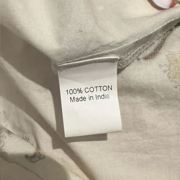 Hannah Camilla Ellipse Cotton Blockprint Puff Sleeve Tie Neck Maxi Dress - Picture 5 of 5